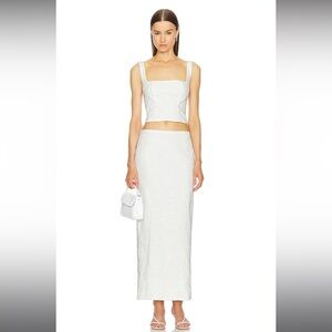 Helsa Eyelet Corset Top and Skirt Small Bachelorette Bridal